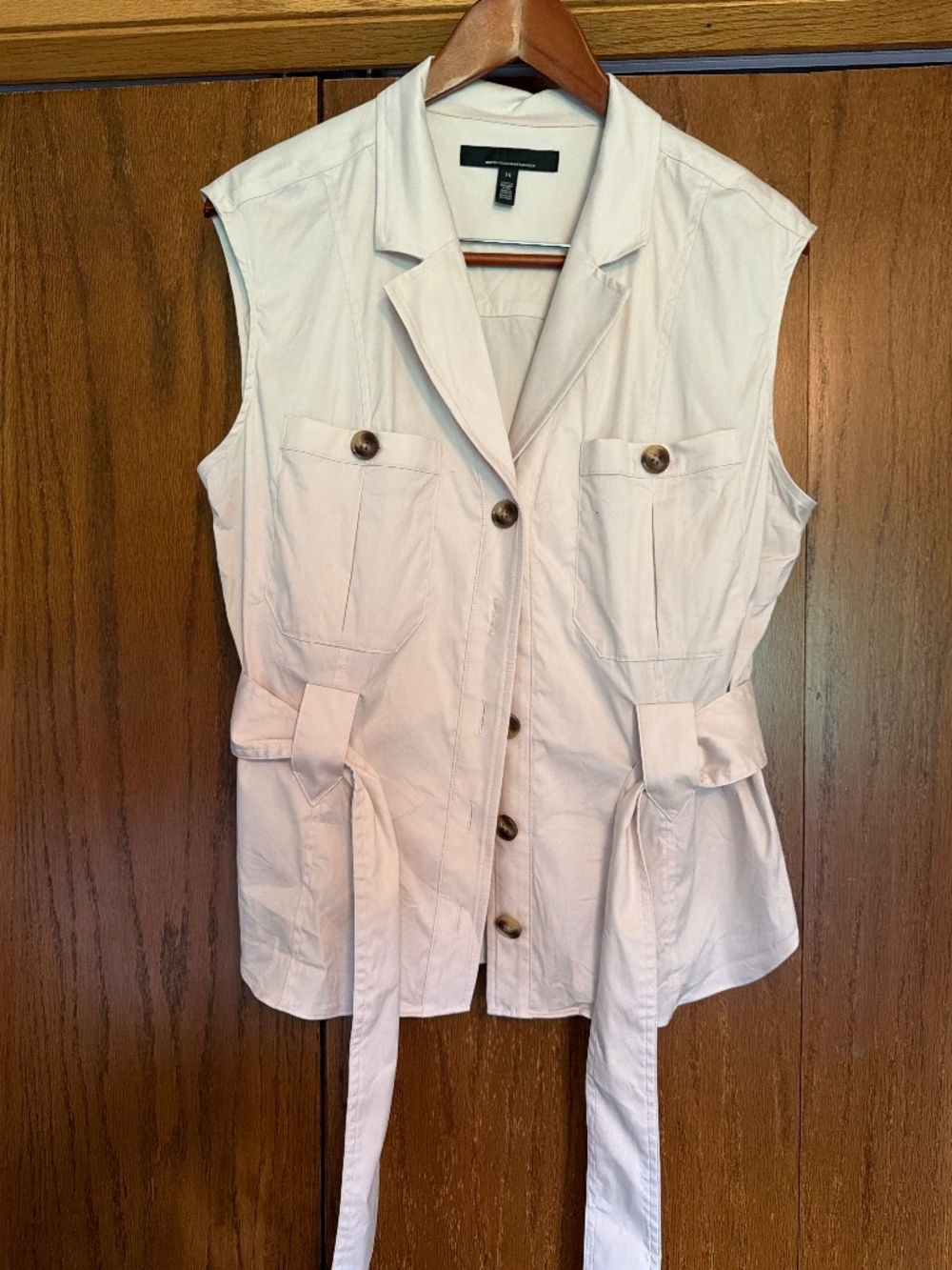 Stylish vest with tie waist